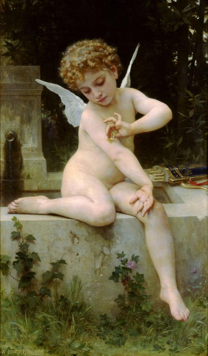 Amorek s motýlem, 1888 – William-Adolphe Bouguereau