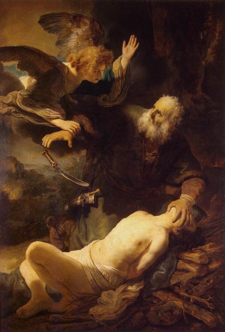 Abraham obětující syna Izáka, 1634 – Rembrandt