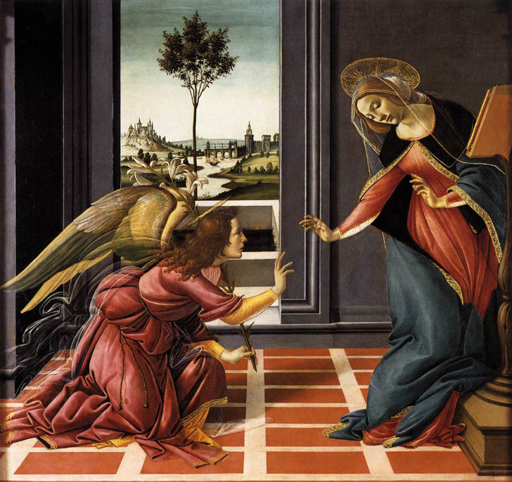 Zvěstování Panny Marie, 1489 – Sandro Botticelli