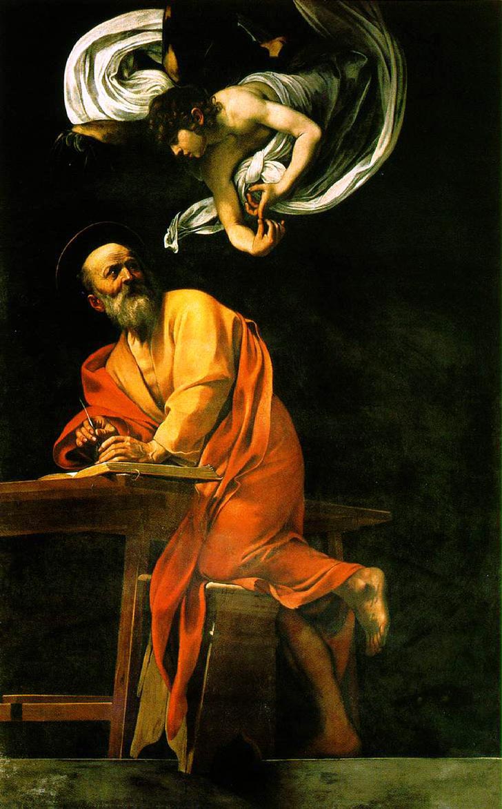 Svatý Matouš s andělem, 1602 – Caravaggio