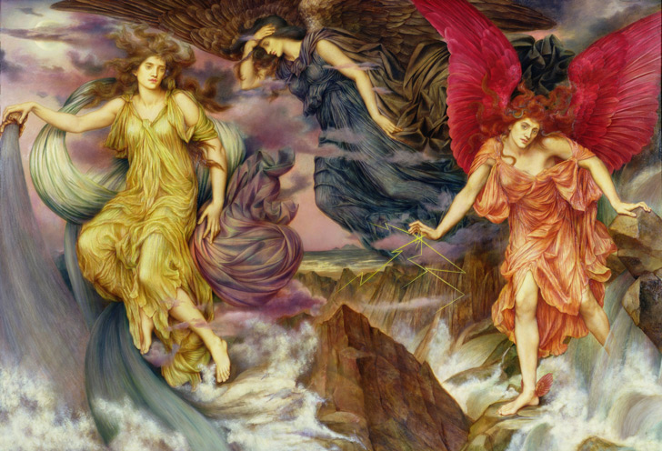 Duchové bouře, 1900 – Evelyn De Morgan (Pickering)