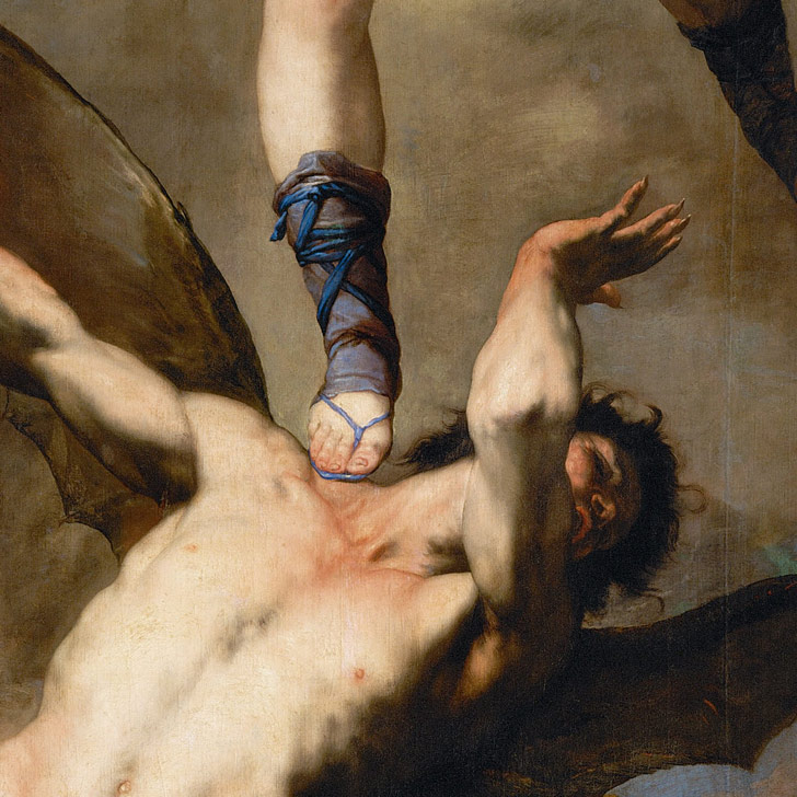 Pád vzdorných andělů, 1660/1665  – Luca Giordano, DETAIL