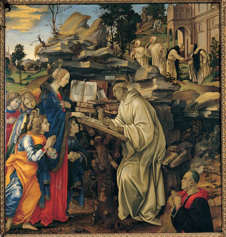 Vidění svatého Bernarda, 1480 – Filippino Lippi